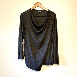 Silk Blend Charcoal Lightweight knit Sweater XL